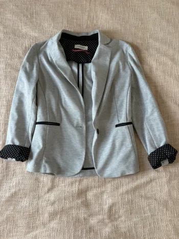 Blazer Naf Naf gris et noir – Taille 38