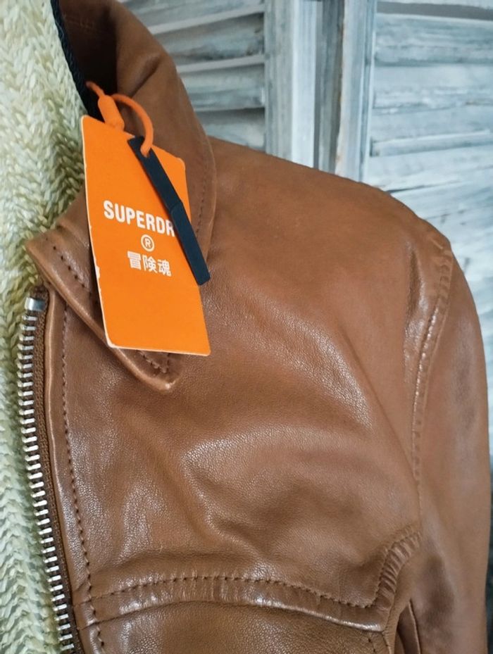 Blouson cuir Superdry - photo numéro 7