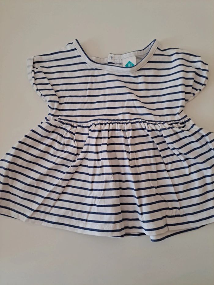 Robe été rayé tunique