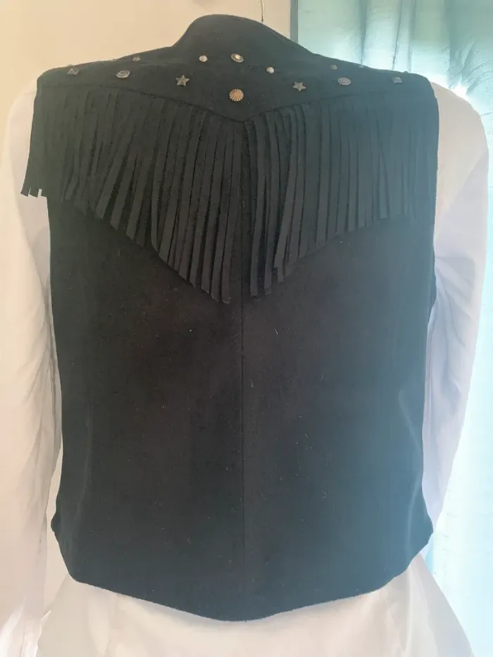 Boléro fascinate taille 38 noir à frange - photo numéro 9