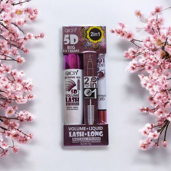 Duo mascara + eyeliner noir 5D 24h