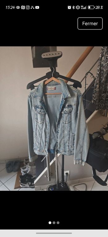 Veste kaporal jeans bleu 