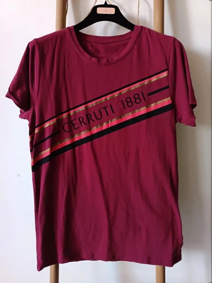 T-shirt bordeaux Cerruti