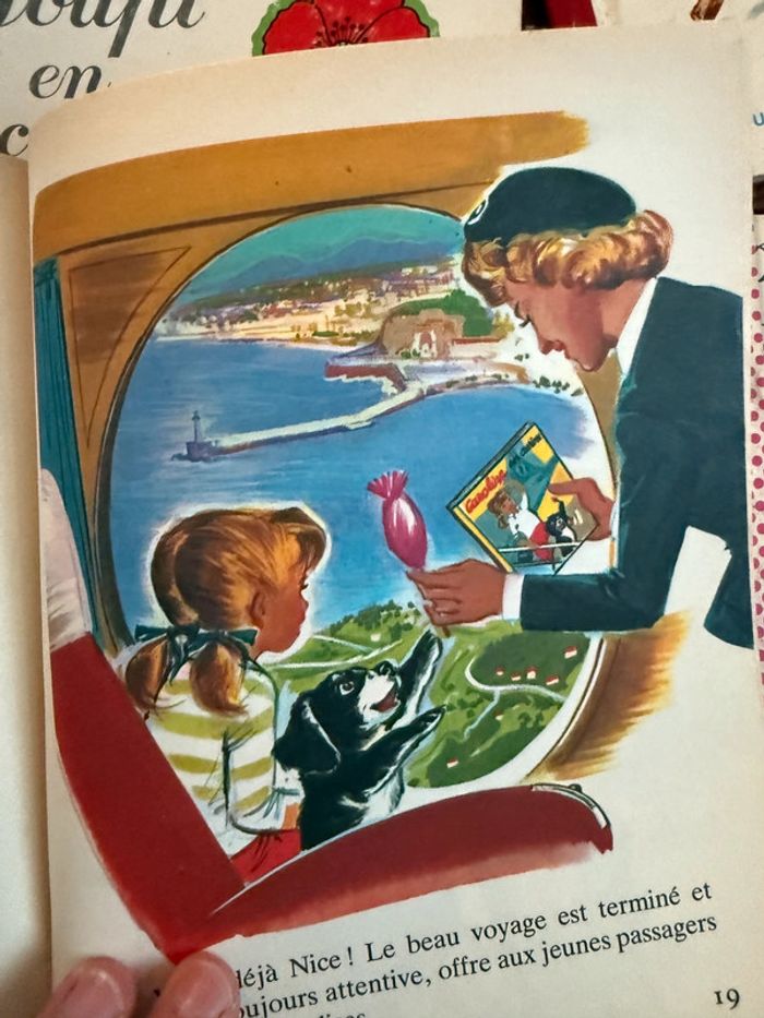 Bord rouge - Lot de 8 livres anciens vintage Caroline Gentil Coquelicot Pierre Probst Hachette - photo numéro 11