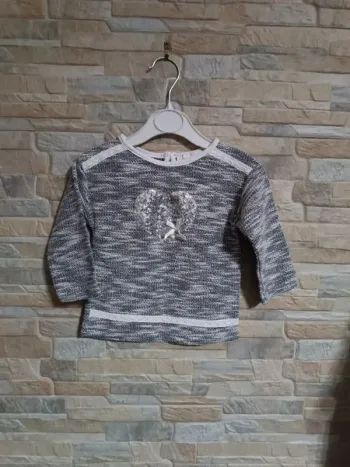 Pull coeurs sequins Chicaprie 12M