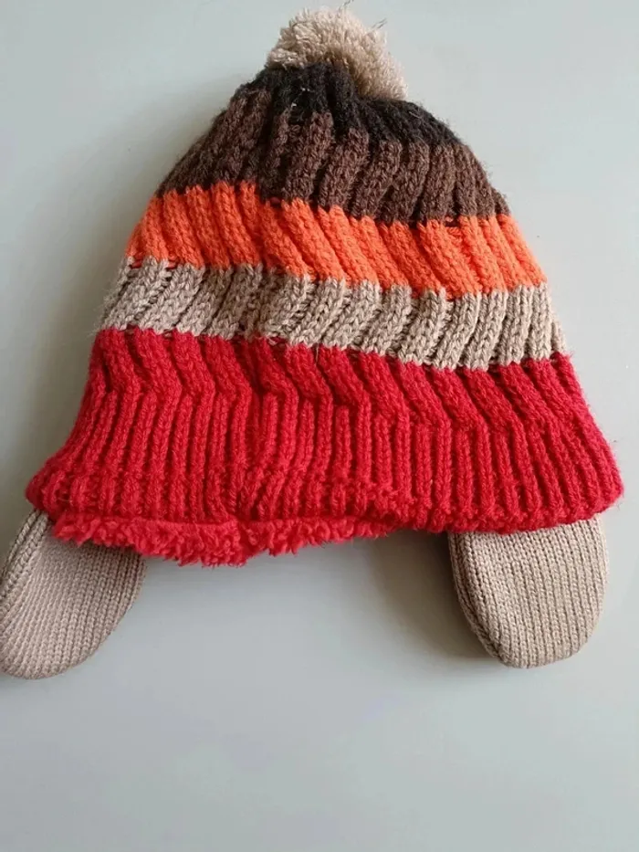 Bonnet péruvien chaud pompon garçon 12-24 mois orchestra - photo numéro 4