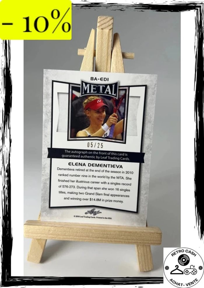 2016 Leaf Metal Elena Dementieva #BA-ED1  05/25 - photo numéro 4
