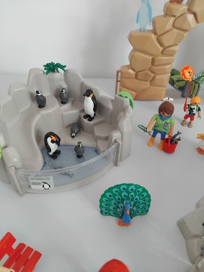 PLAYMOBIL Zoo Animaux Enclos Lions Pingouins Bonhommes 🦁 - photo numéro 3