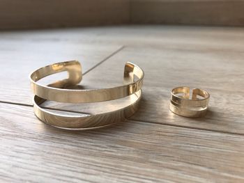 Ensemble bracelet et bague argenté