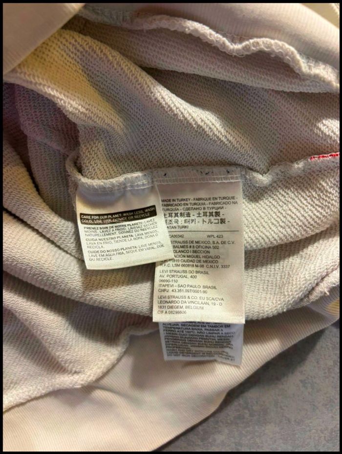 Pull à capuche Levi’s Blanc Taille L - photo numéro 5