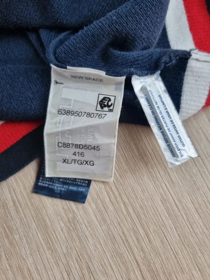 Veste a boutons Tommy Hilfiger bleue/rouge Homme Taille XL - photo numéro 5