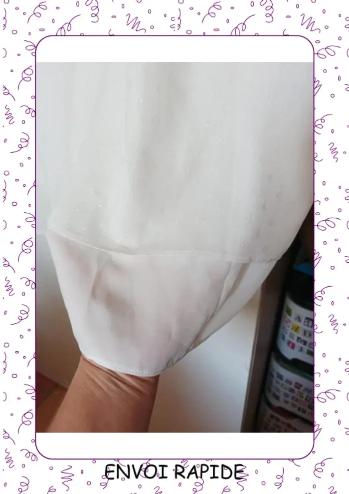 Débardeur blanc , fluide, blanc et doublé - photo numéro 2