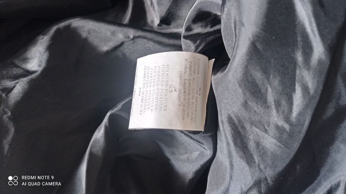Manteau caban col rond noir et fils argent taille S bon état - photo numéro 6