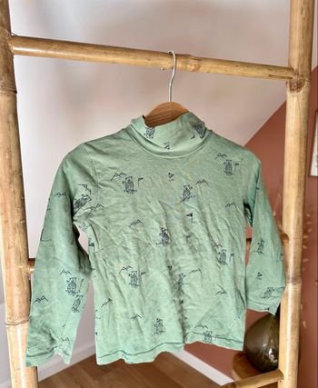 💜 Teeshirt à col montant vert Gemo taille 24 mois 💜