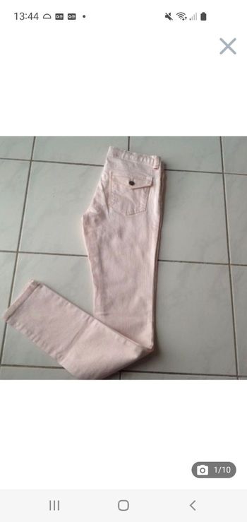 Pantalon jean slim rose pâle 14 ans Monoprix Kids