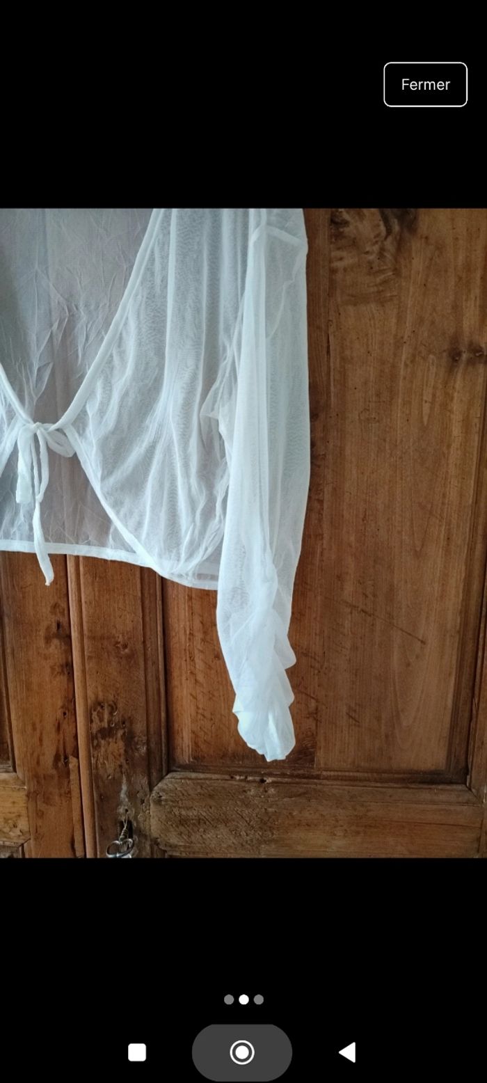 Cardigan fin blanc - photo numéro 2
