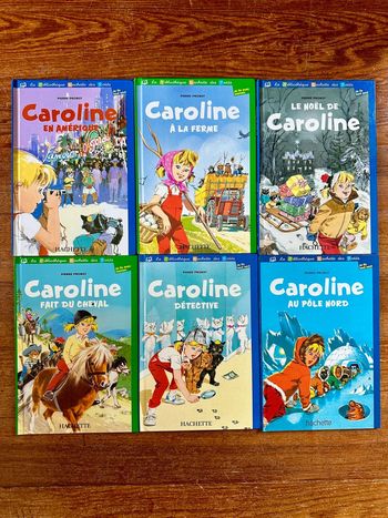 Lot de 6 livres Caroline bd album bleu vert je lis tout seul avec Maman Pierre Probst