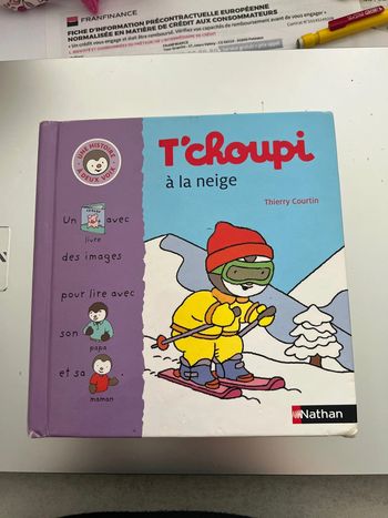 Livre « t’choupi à la neige »