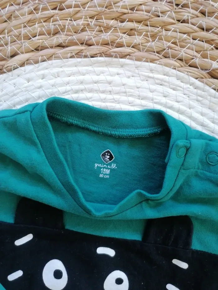 Tee-shirt manches longues à motifs - Grain de blé - 18 mois - photo numéro 2