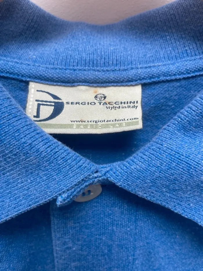 Sergio Tacchini vintage polo bleu L/XL - photo numéro 4