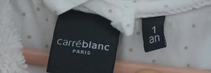 Peignoir fille Carré blanc 1 an - photo numéro 5