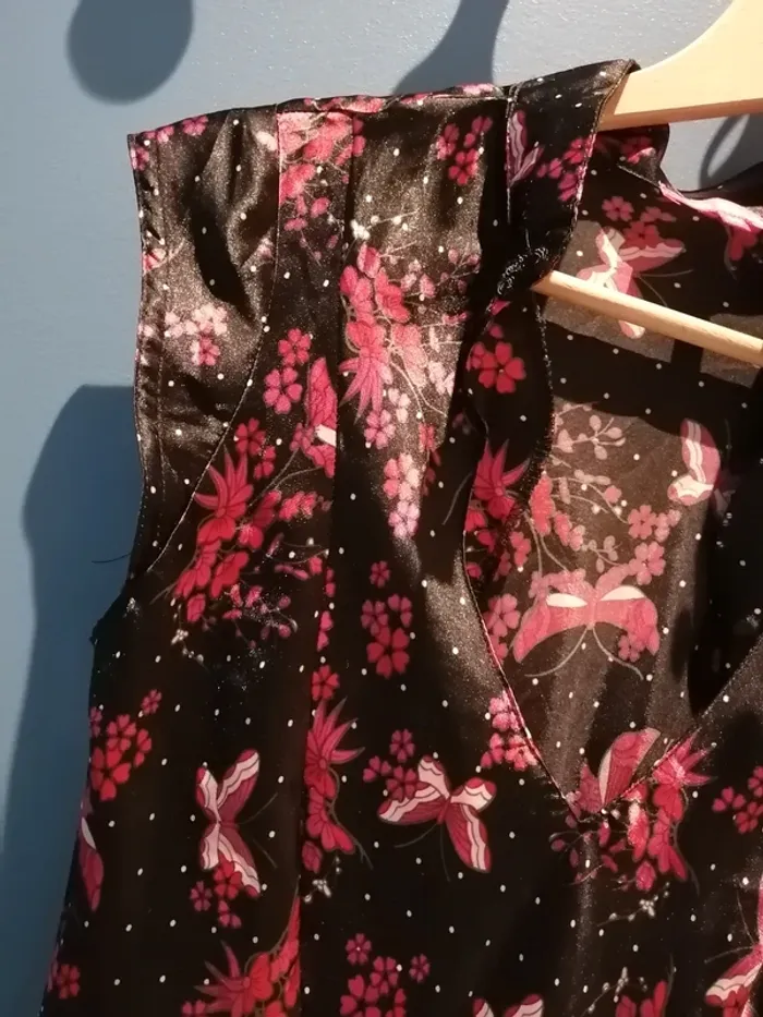 😍Robe 36 motif japonisant rose et noir extra vif😍 - photo numéro 6