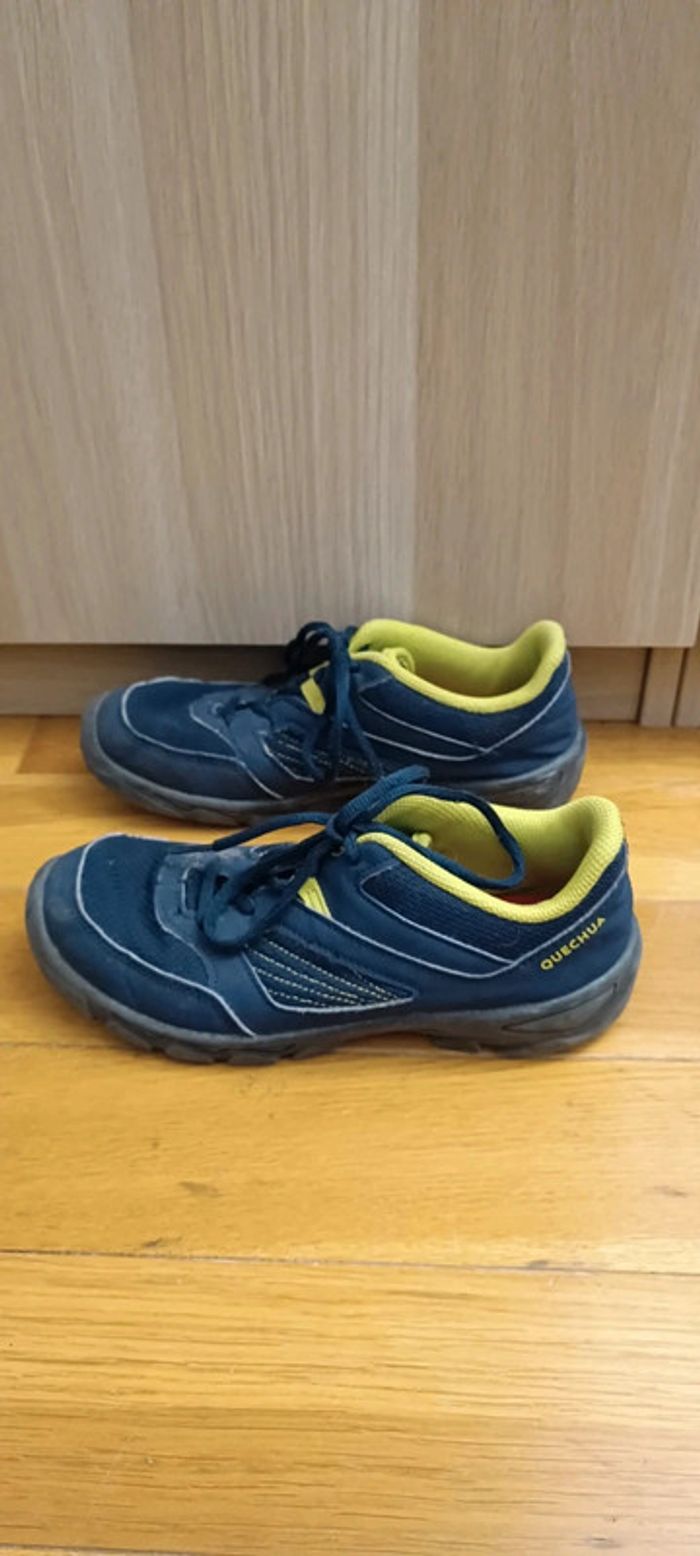 Chaussures montagne Queshua bleu et jaune taille 36 - photo numéro 2
