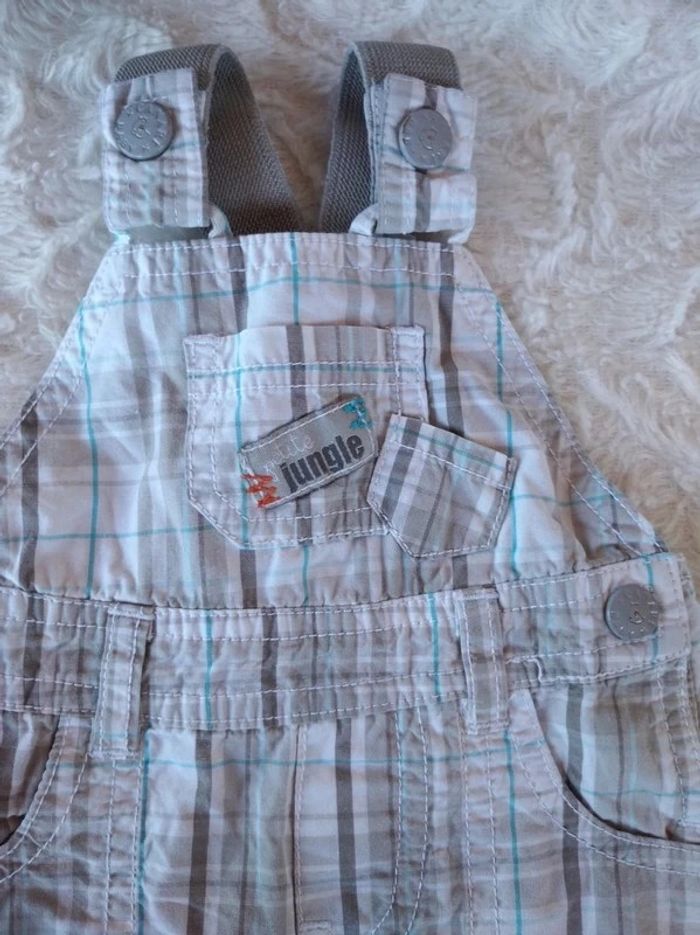 Salopette short Garçon 1 mois "Petite jungle" 100% coton Gémo Canari Baby - photo numéro 4