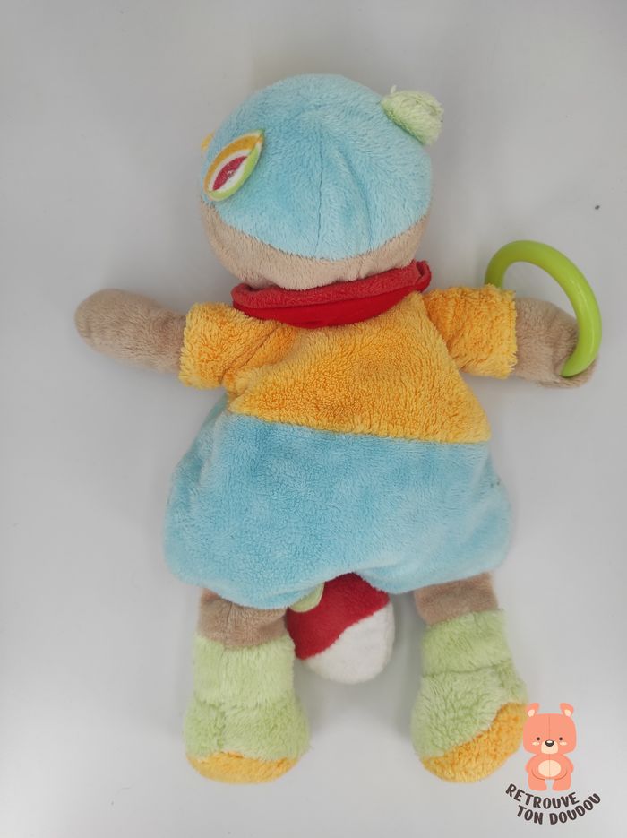 Doudou d'éveil Ours Simon Jardinier Baby Nat' - photo numéro 2