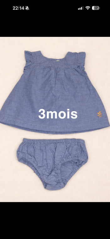 Ensemble bébé fille 3mois cadet Rousselle 