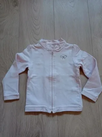 Gilet zippé rose Z Grain de blé 36 mois