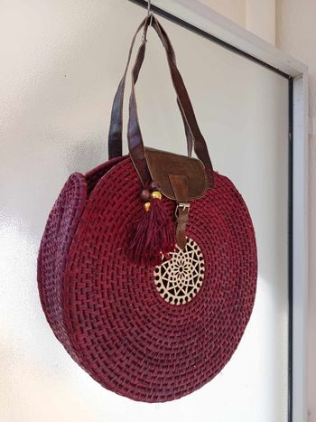 Sacs Chics à Rosace en bois stylisés.