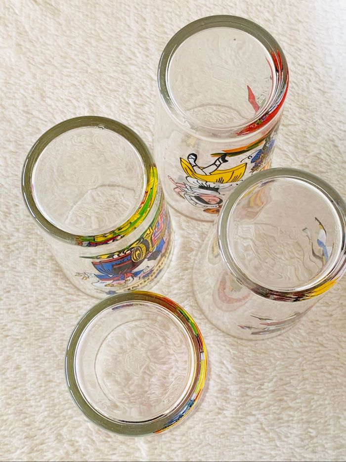 Lot 4 verres dessins régions de France - photo numéro 3