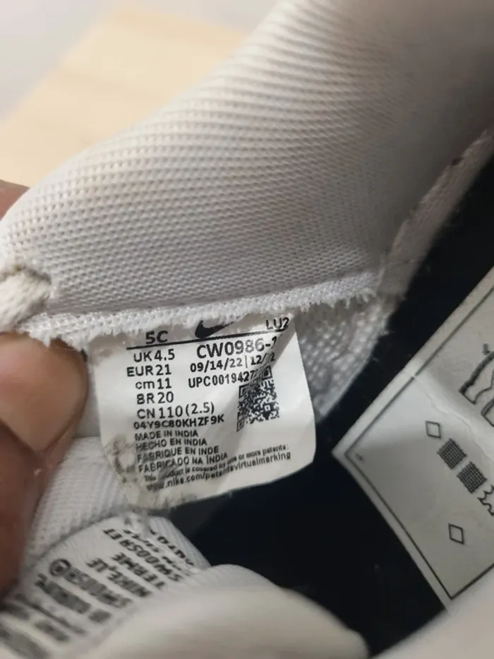 Baskets nike air force 1 bébé taille 21 - photo numéro 3