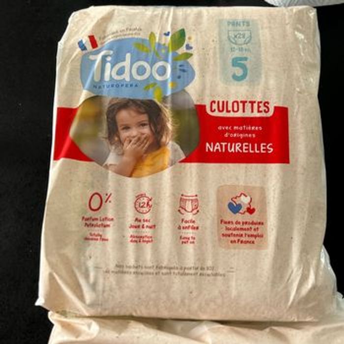 Lot 2 paquets de Couches culottes Tidoo taille 5