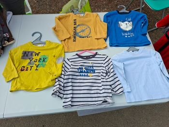 Lot de 5 T-shirts manches longues garçon 18 mois