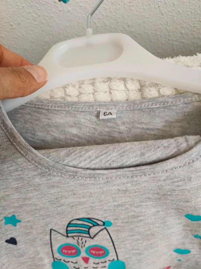Pyjama fille 2 pièces hibou 6 ans neuf - photo numéro 3