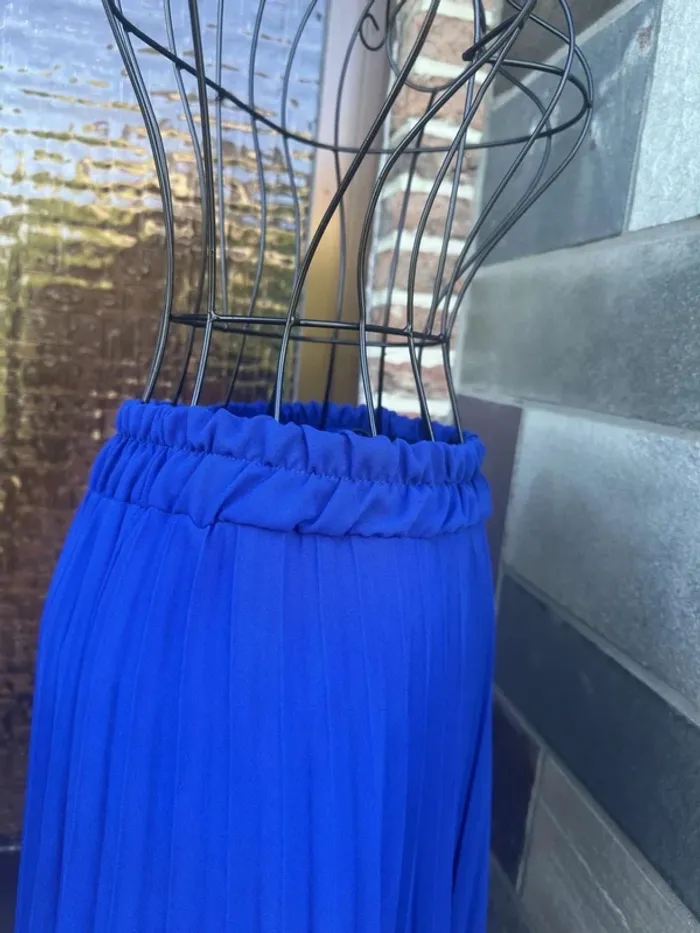 Jupe bleu plissée Amélie & Amélie - photo numéro 15
