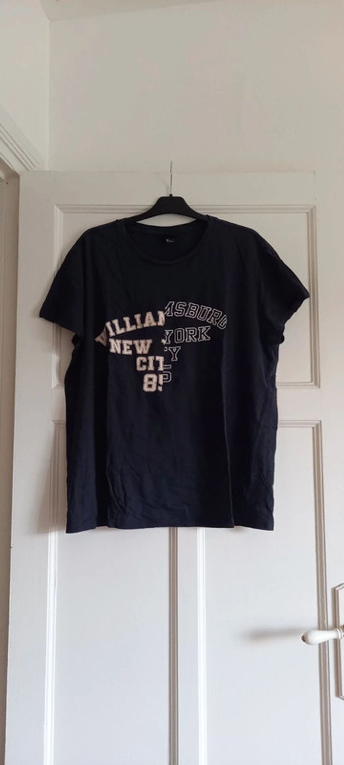 T-shirt imprimé H&M L bleu marine
