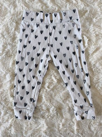 Legging blanc motif coeur trio little taille 3 mois