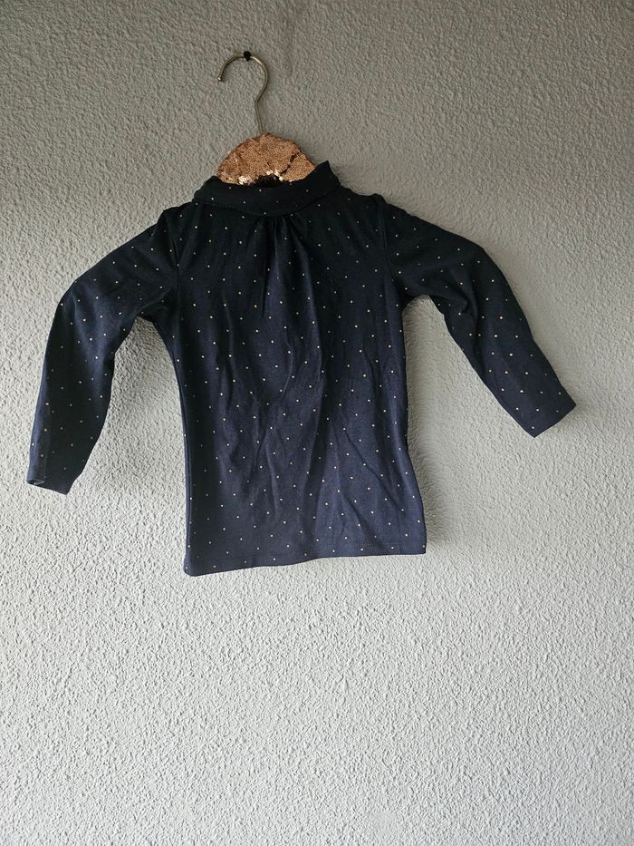 Col roulé a pois pour fille - photo numéro 2