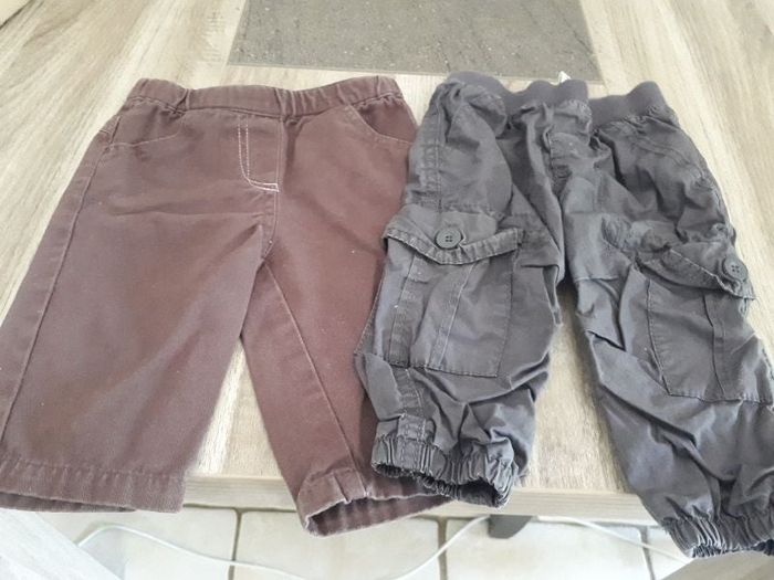 Pantalons garçons lot de 2 - 6 mois