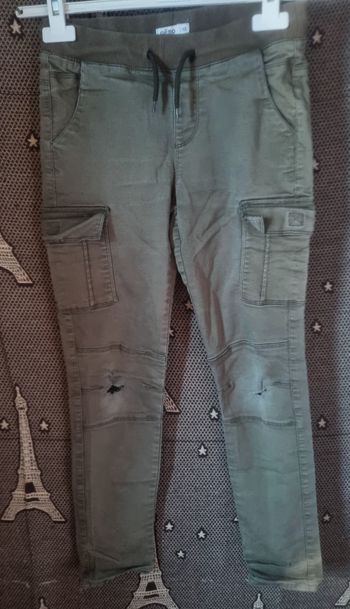 Pantalon cargo kaki 12ans Gémo