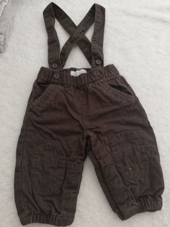 Salopette garçon marron 3 mois petit kimbaloo