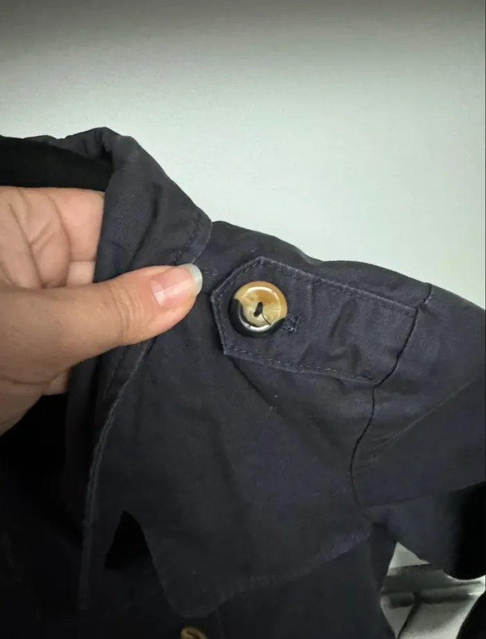 Trench bleu marine Zara fille 7/8 ans - photo numéro 5