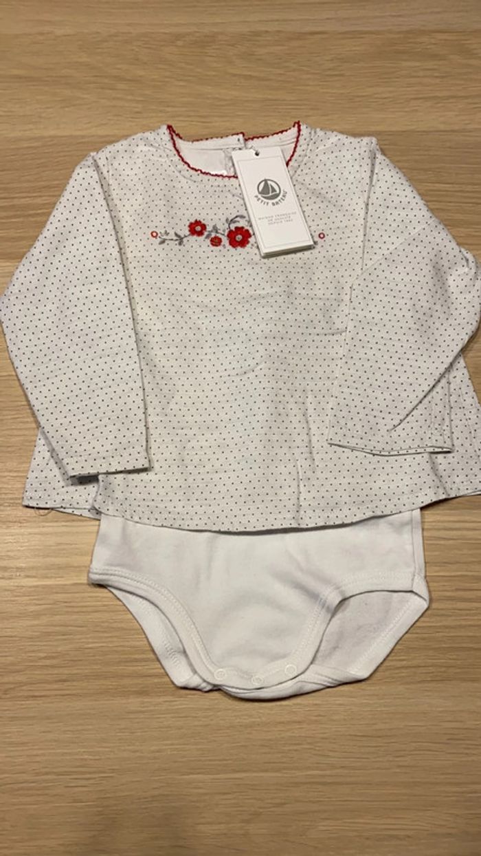 Body blouse fille 18 mois petit bateau neuf
