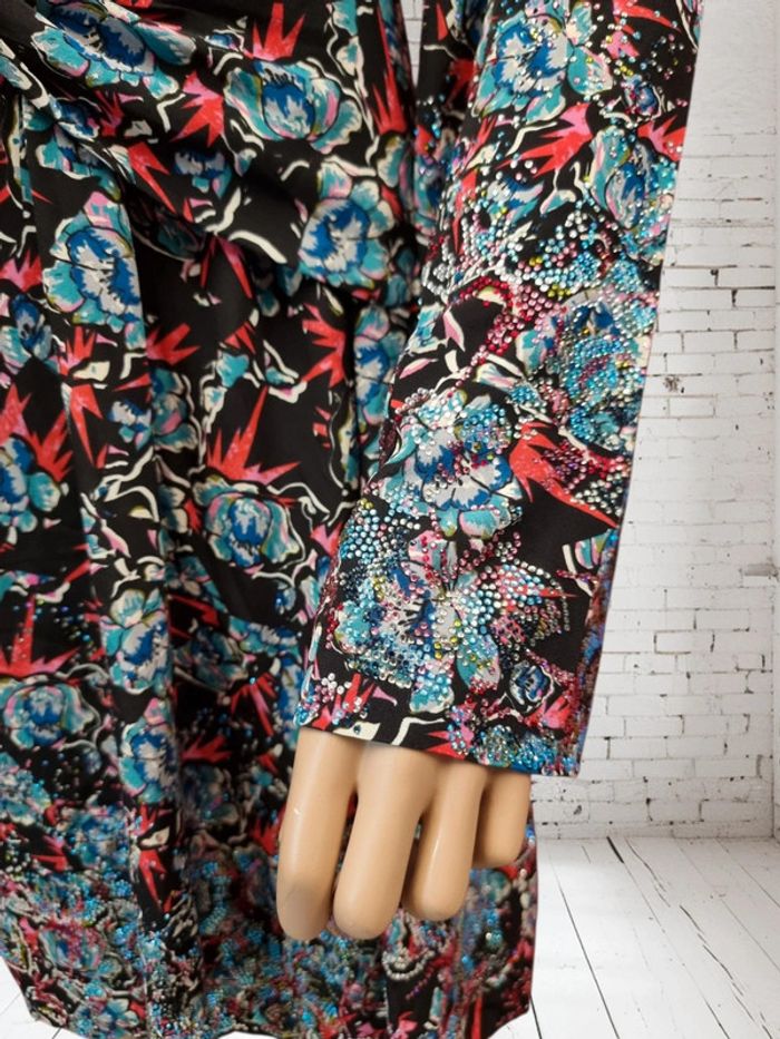 Zadig & Voltaire Robe Radar Thunder Strass Soie Noir * Taille L * - photo numéro 6