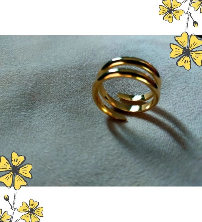 Bague ouverte plaqué or – Style minimaliste IG - photo numéro 12