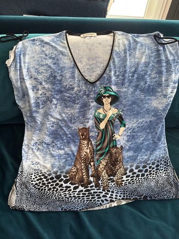 T-shirt fluide, sans manches