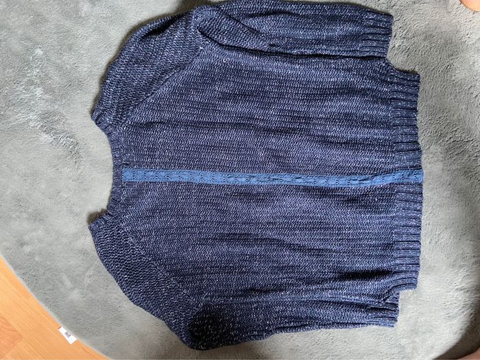Pull best mountain bleu avec fil argenté L - photo numéro 2